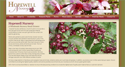 Desktop Screenshot of hopewellnursery.com